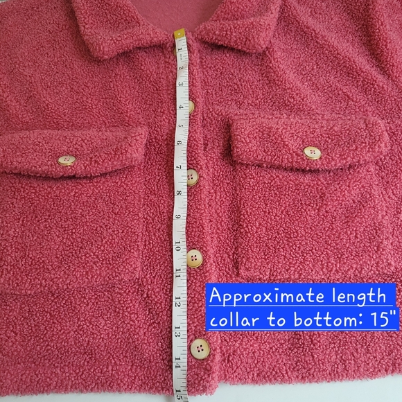 Shein Curve Pink Cropped Jacket, 3XL - Picture 9 of 12